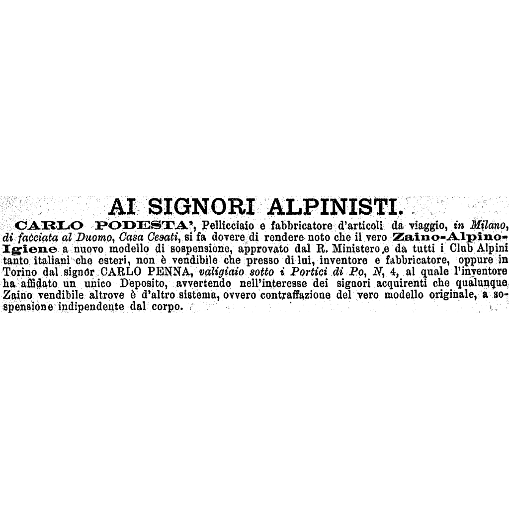 1877: diffidate delle imitazioni
