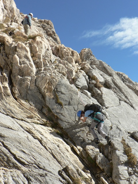 Il primo passaggio roccioso